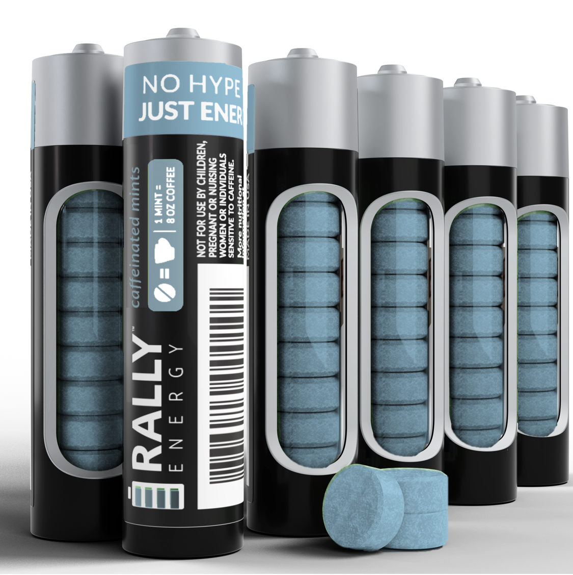 Caffeinated Wintergreen Mints - An instant caffeinated kick and fresh breath, on-demand.